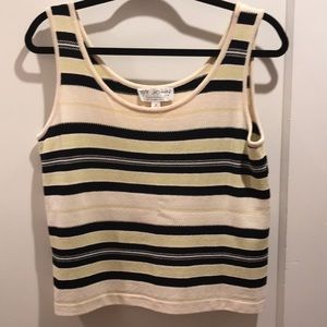 Cream and black striped shell